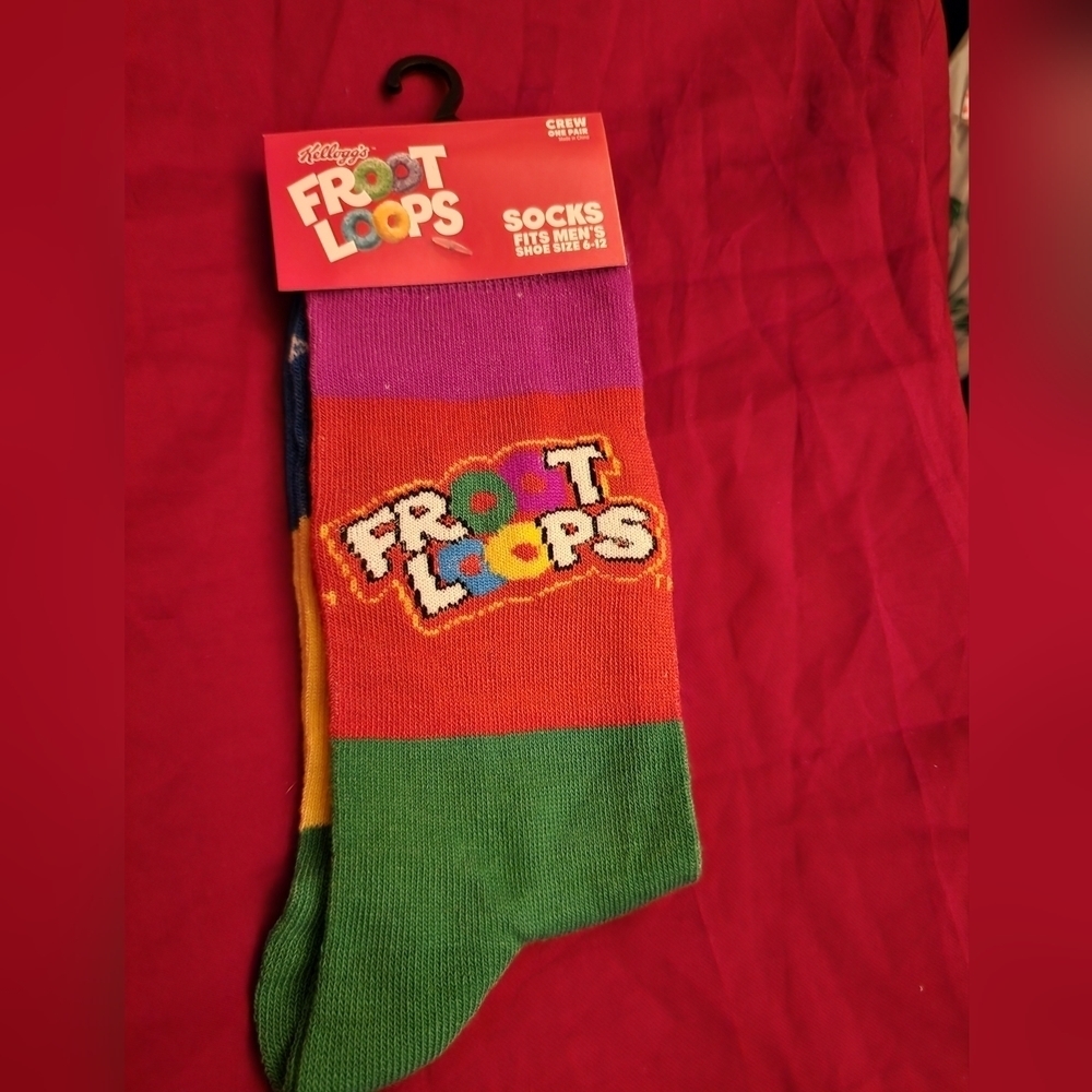Kelloggs Froot Loops Odd Sox Colorful Unisex Novelty Socks